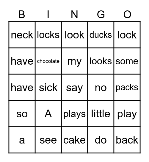 Heart word bingo! Bingo Card