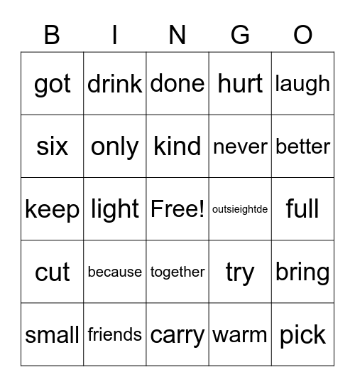 Bingo Card