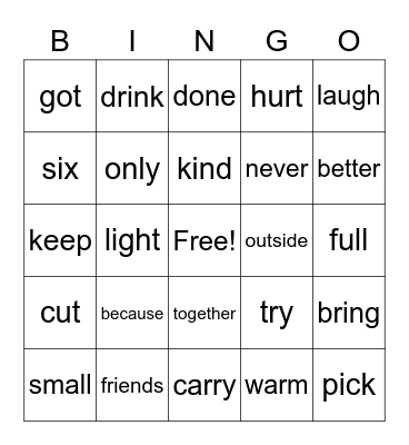 Bingo Card