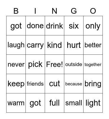 Bingo Card