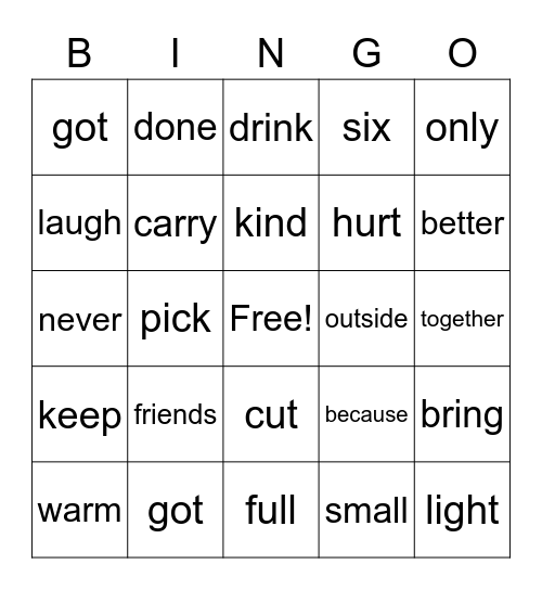 Bingo Card