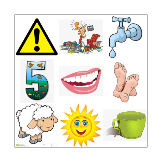 Sound Blending - KG Bingo Card