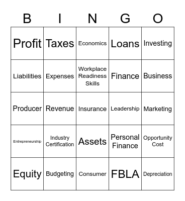 Business Bingo Card