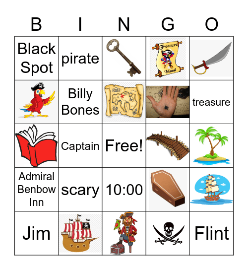 Treasure Island Bingo Ch. 4 Bingo Card