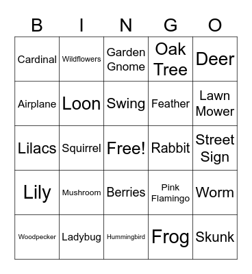 Bingo Scavenger Hunt! Bingo Card
