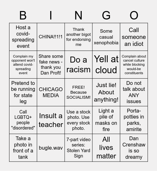 Jeanne Ives social media checklist Bingo Card