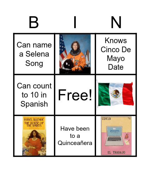 Hispanic Heritage Loteria Bingo Card