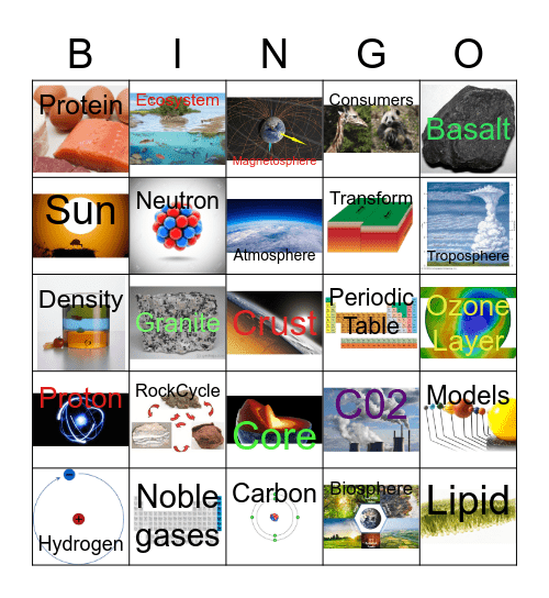 Intro to Living Earth Bingo Card