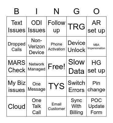 TECH BINGO Card