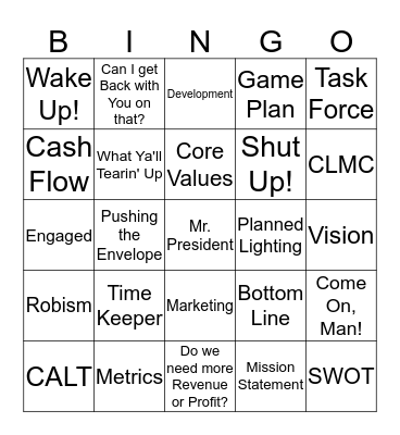 STRAP Bingo Card