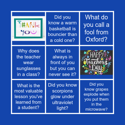 Happy Teachers' Day! Bingo Card