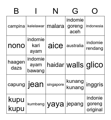jeannine roselyn Bingo Card
