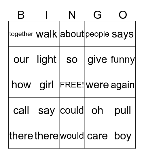 Book 3 Bingo Card