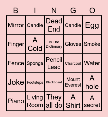 Teachers Day Bingo Card