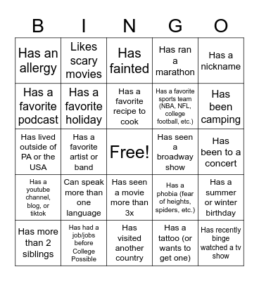 Bingo Card