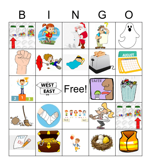 Final /st/ Blends Bingo Card