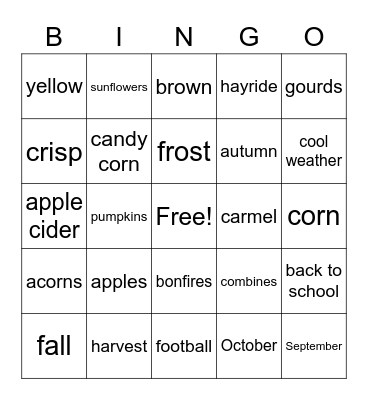 SSG Bingo Card #3 Bingo Card