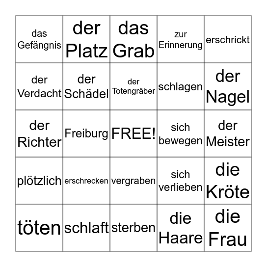Der Meister und der Nagel Bingo Card