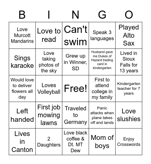 Bingo Card