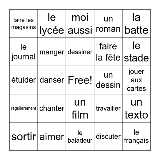 Bien Dit Chapter 2 Loto Bingo Card