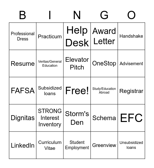 LINGO BINGO Card