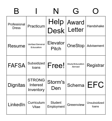 LINGO BINGO Card