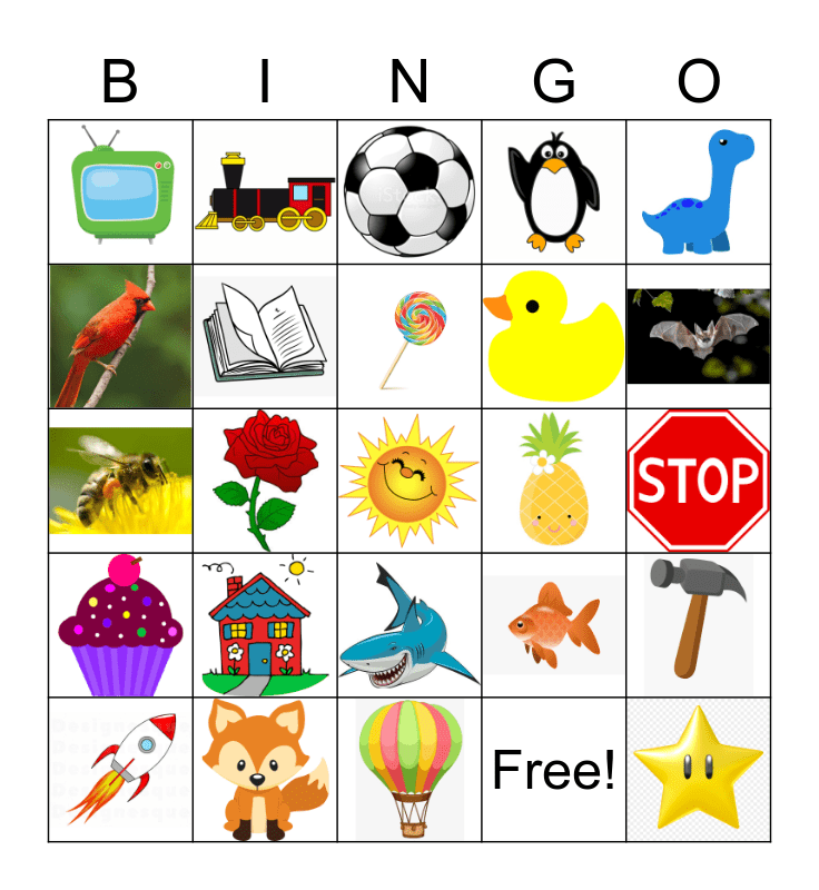Kids Bingo Card