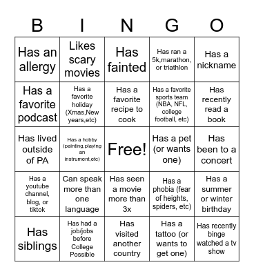 Bingo Card