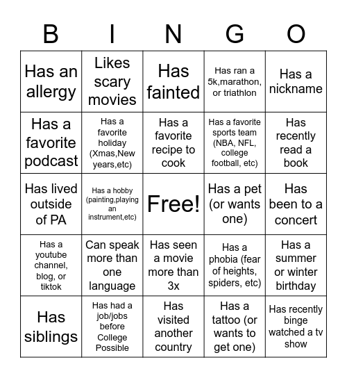 Bingo Card