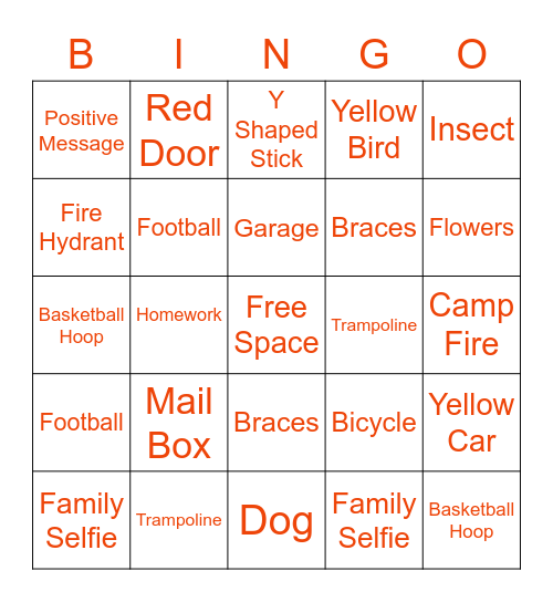 Picture Bingo Card