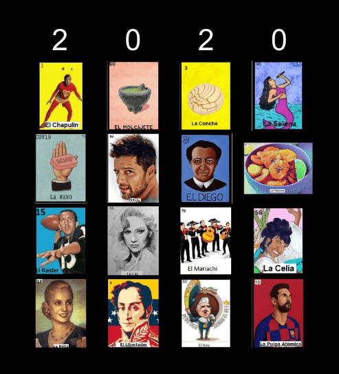 Unidos Loteria Bingo Card