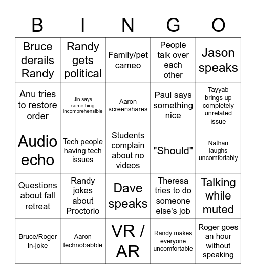 NetMath Bingo Card