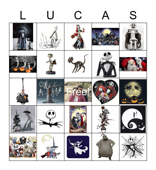 Lucas Baby Shower Bingo Card