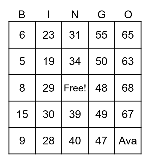 ALGD BINGO PARTY Bingo Card