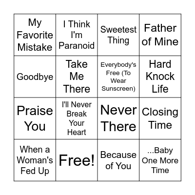 Now 2 Bingo Card