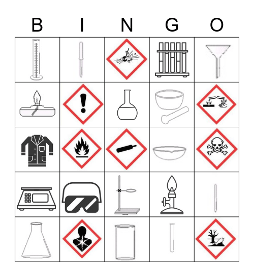Laborivahendid ja ohutus Bingo Card