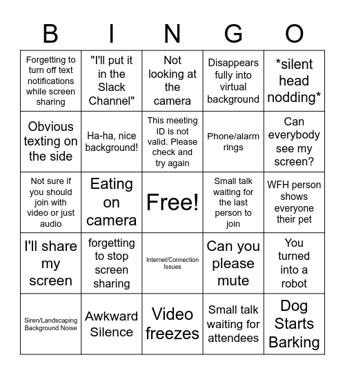 Mid Year Bingo Card