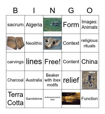 Art: Global Prehistory Bingo Card