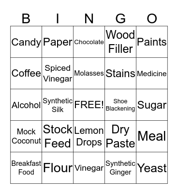 Dr. George Washington Carver Bingo Card