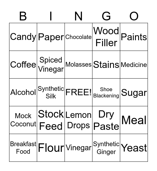 Dr. George Washington Carver Bingo Card