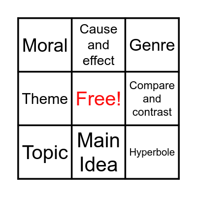 WEEK 2 VOCABULARY Bingo Card