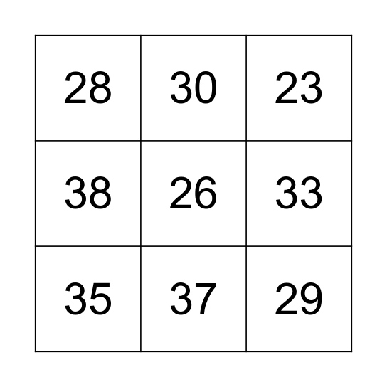 Bingo de Numerais - G5 Bingo Card