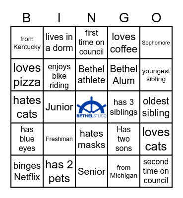 StuCo Bingo Card