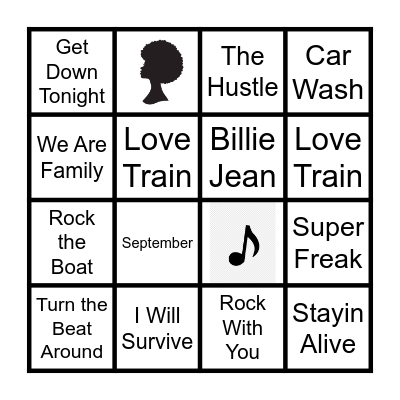 Disco Bingo! Bingo Card