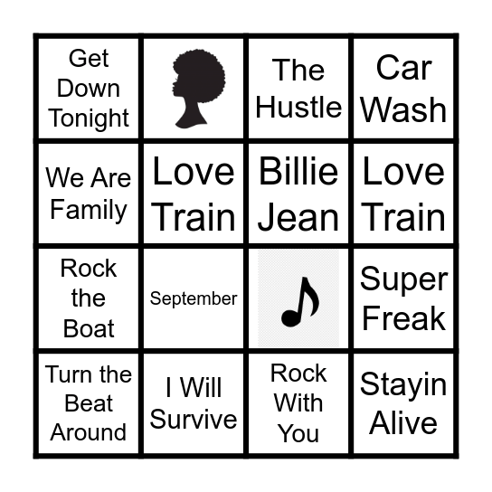 Disco Bingo! Bingo Card