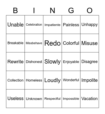 Bingo Card