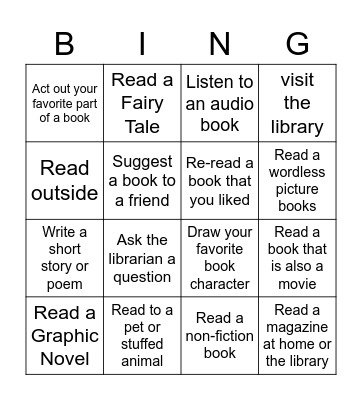 Book Bingo Card