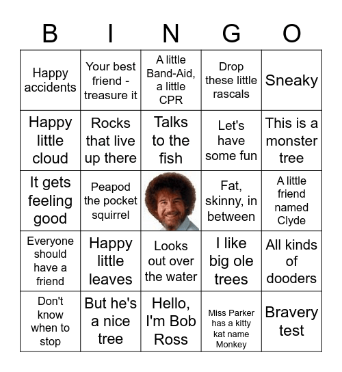 BOB ROSS Bingo Card