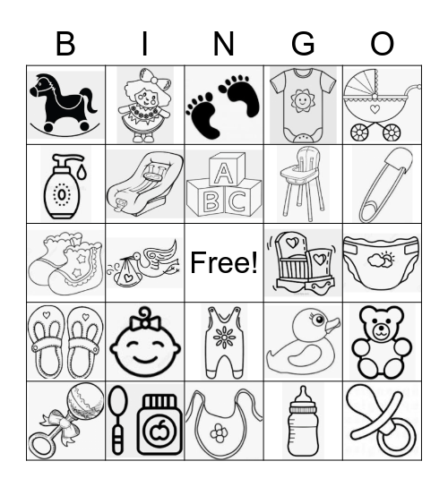 Baby Shower BINGO Card