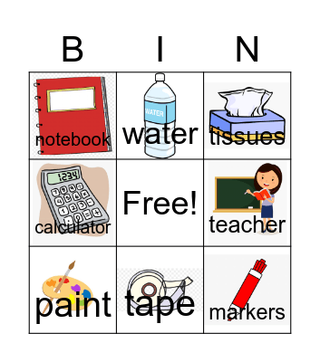 Back to School Bingo! Bingo Card